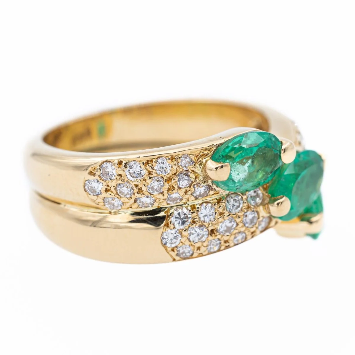 Bague en or jaune et émeraude - Image 6