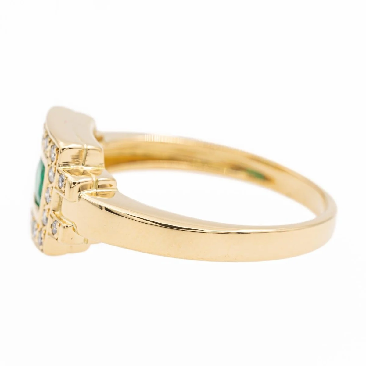 Bague Or jaune Emeraude - Image 4