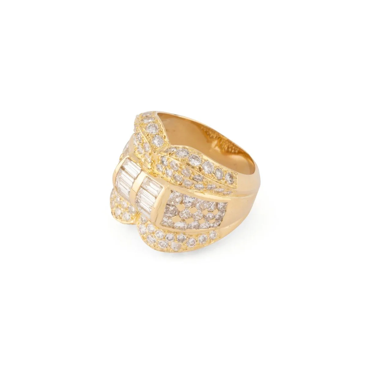 Bague or jaune et diamant - Image 2