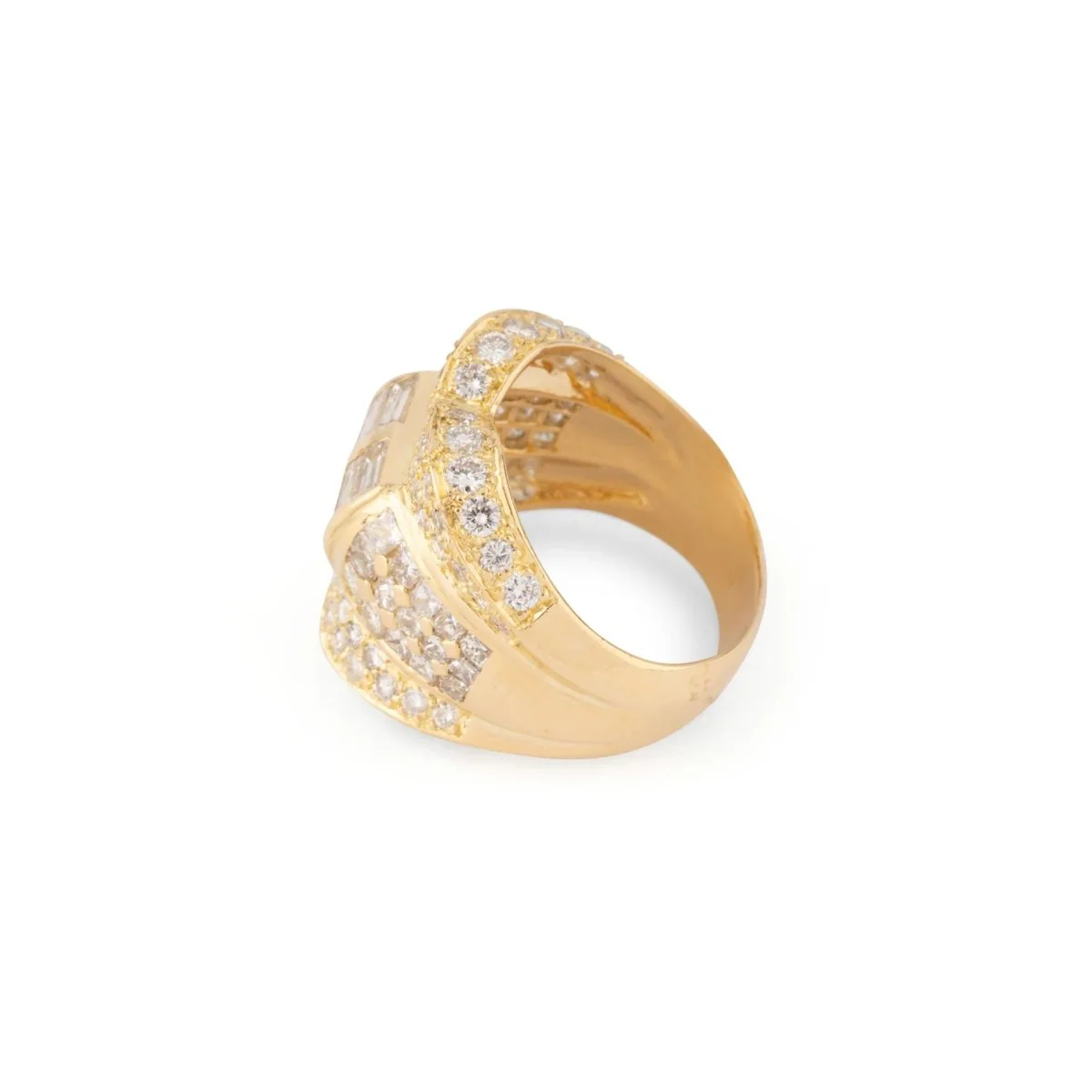 Bague or jaune et diamant - Image 3