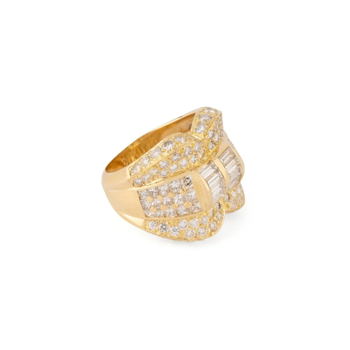 Bague or jaune et diamant - Image 5