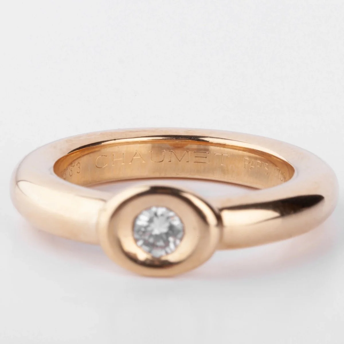 Bague CHAUMET en or jaune et diamant - Image 5