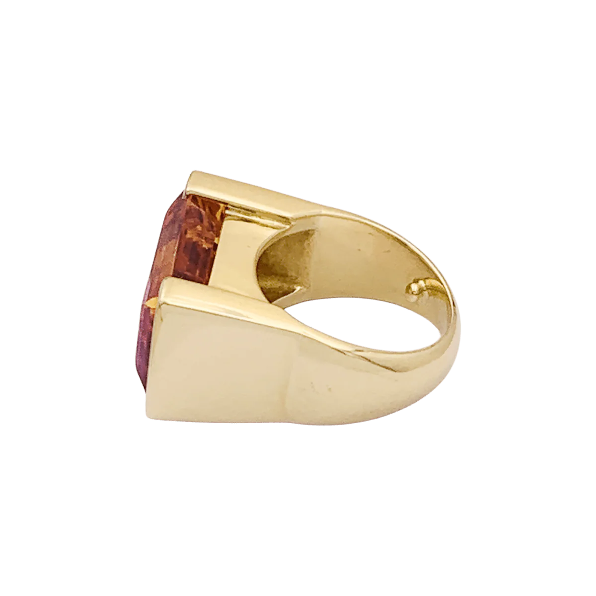 Bague Cocktail en or jaune et topaze - Image 3