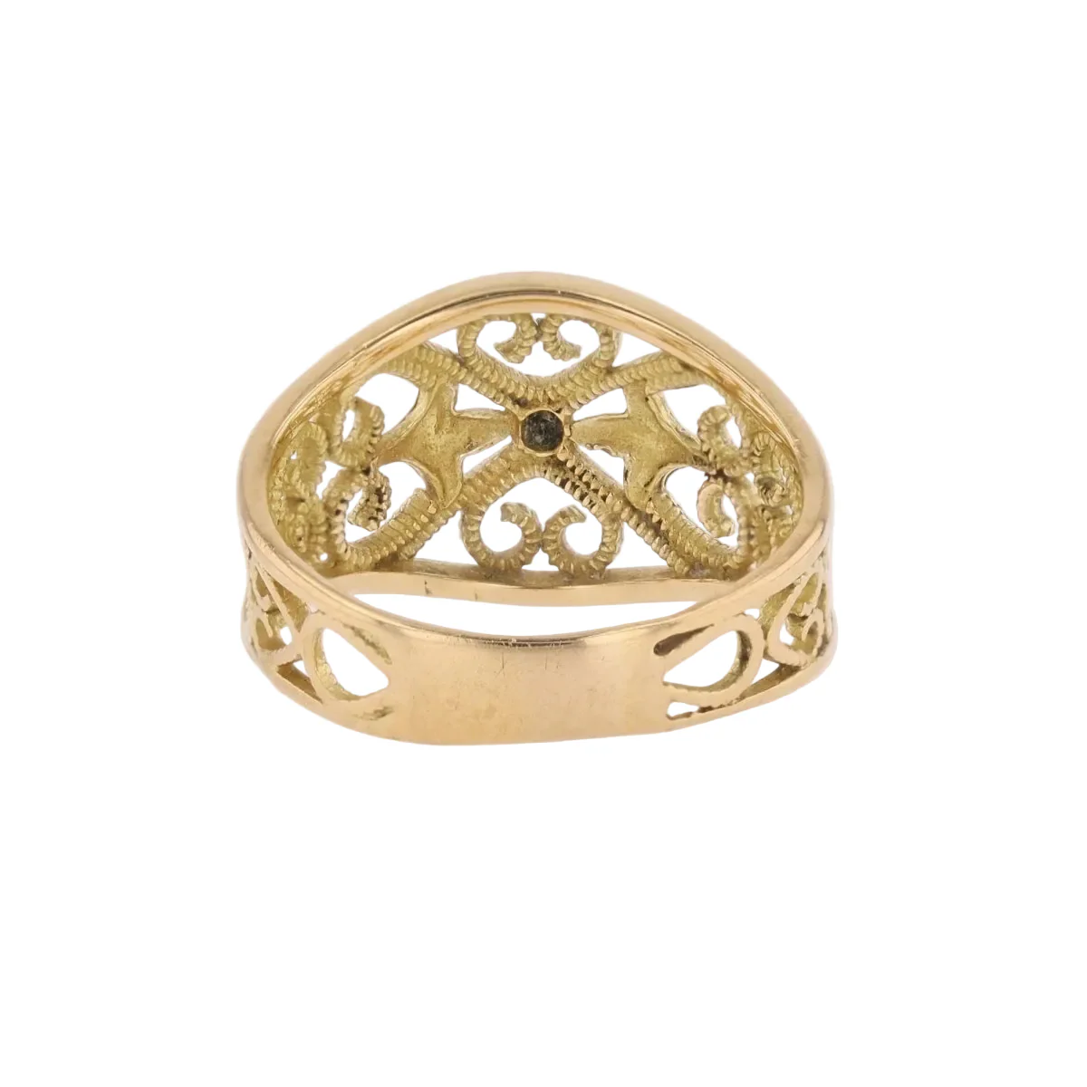 Bague Bandeau en or jaune - Image 4