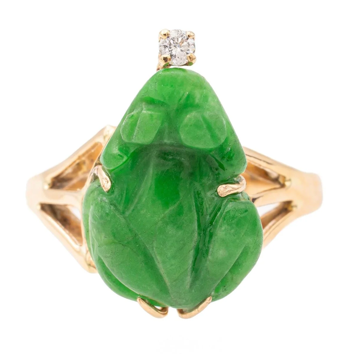 Bague Or jaune Jade Jadéite