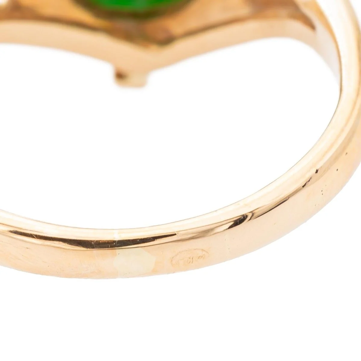 Bague Or jaune Jade Jadéite - Image 6