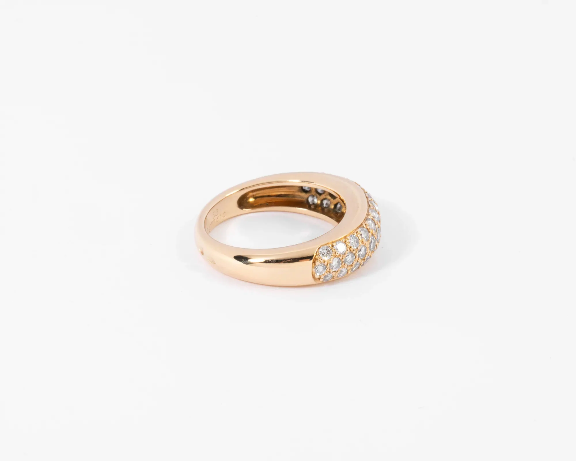 Bague or jaune pavée de diamants de la maison Cartier - Image 3