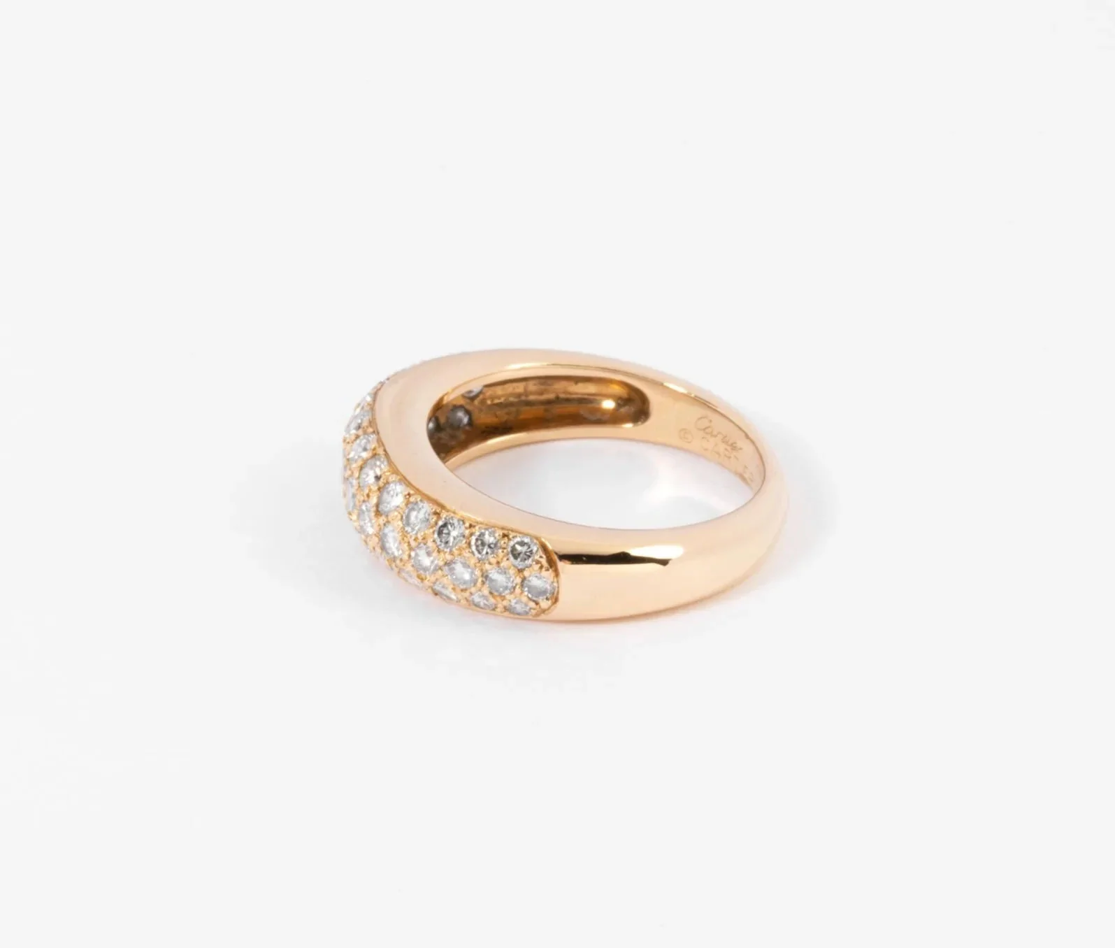 Bague or jaune pavée de diamants de la maison Cartier - Image 5