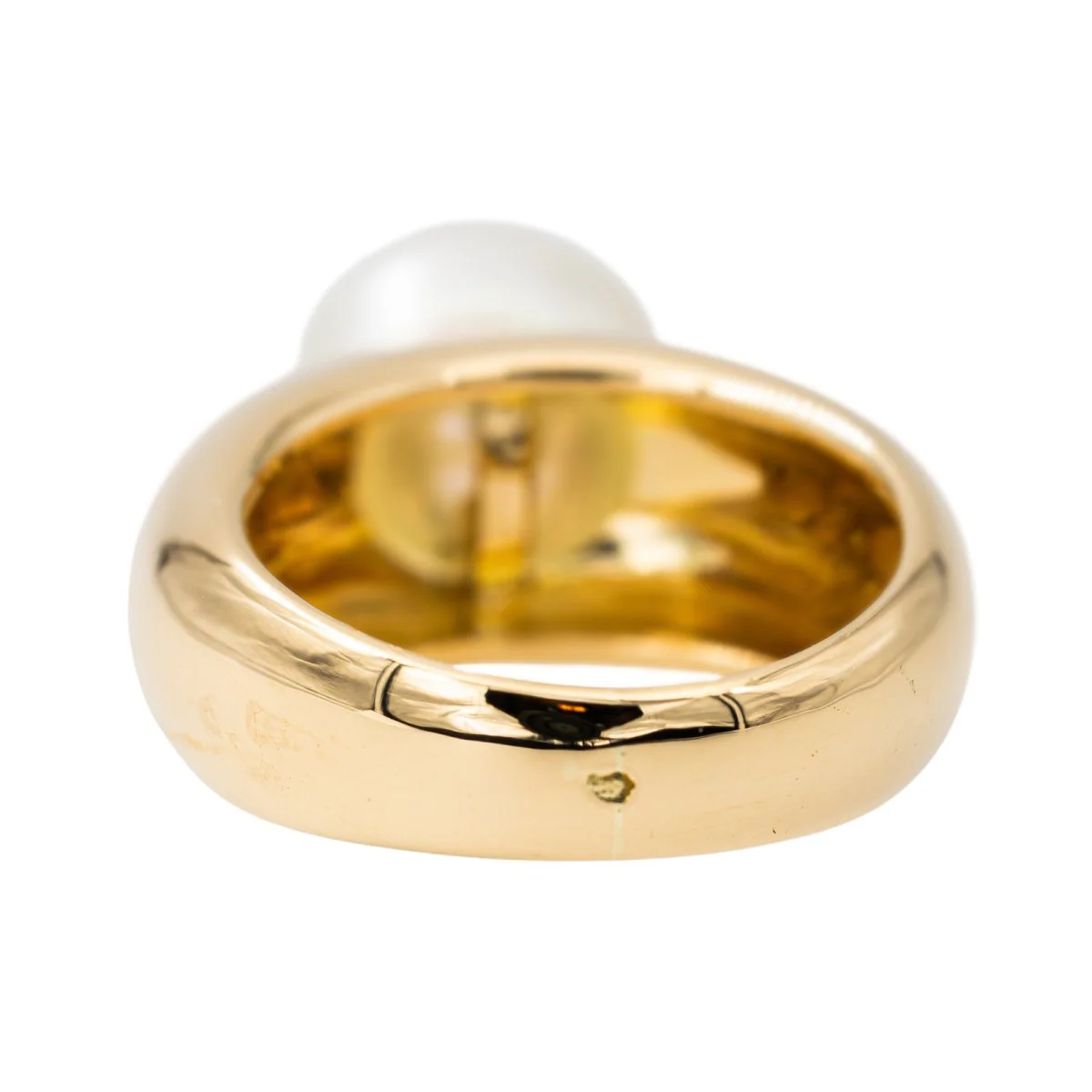Bague Jonc en or jaune et perle - Image 6