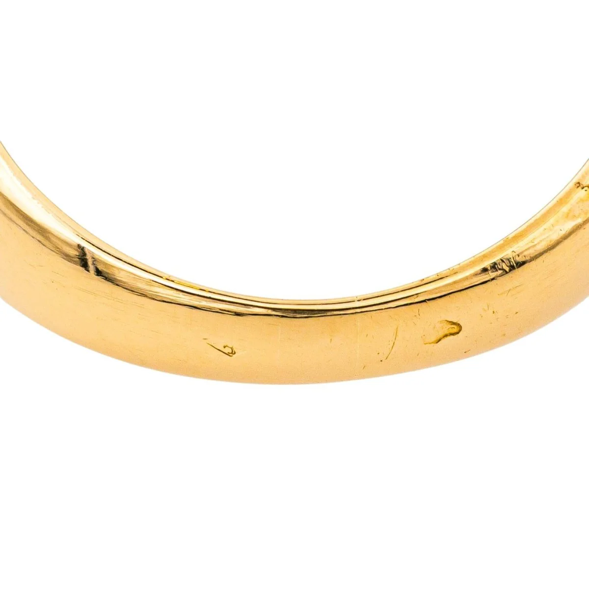 Bague Jonc en or jaune, perle et émeraudes - Image 7