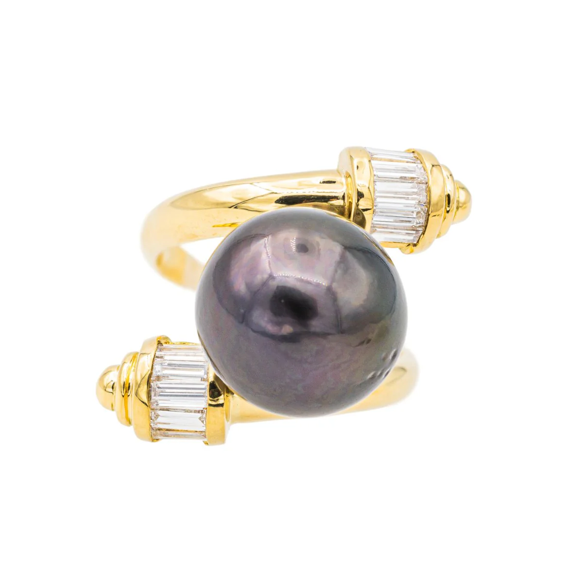 Bague Or jaune Perle de tahiti