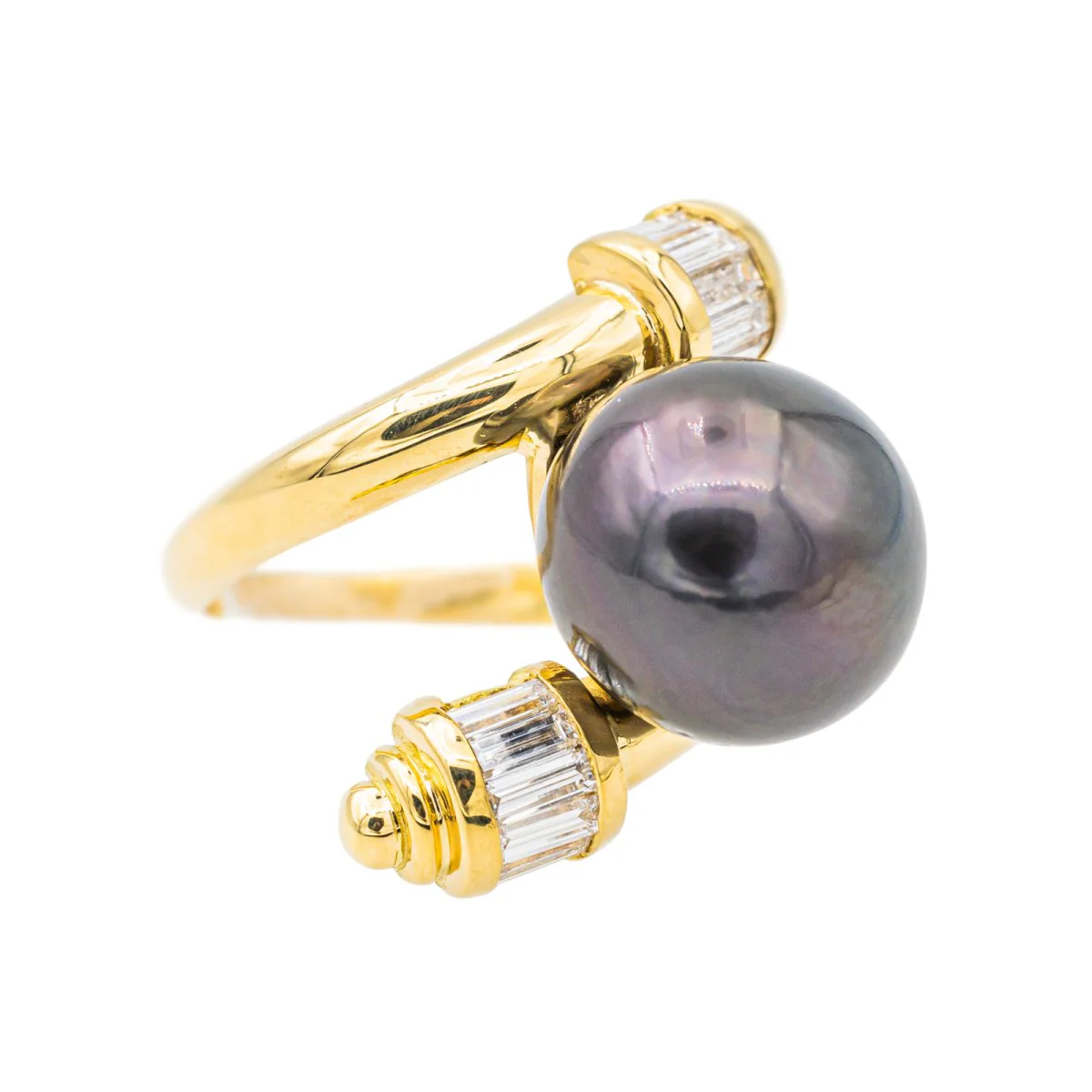 Bague Or jaune Perle de tahiti - Image 5