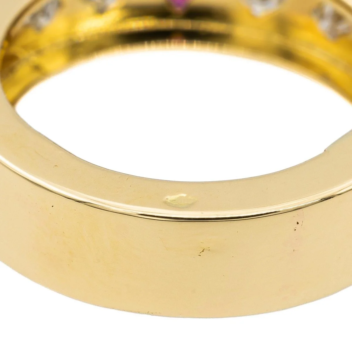 Bague en or jaune et rubis - Image 6