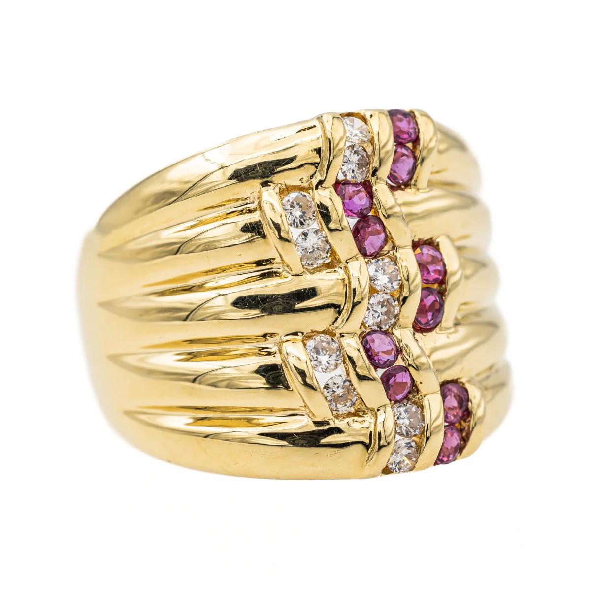Bague Or jaune Rubis - Image 6