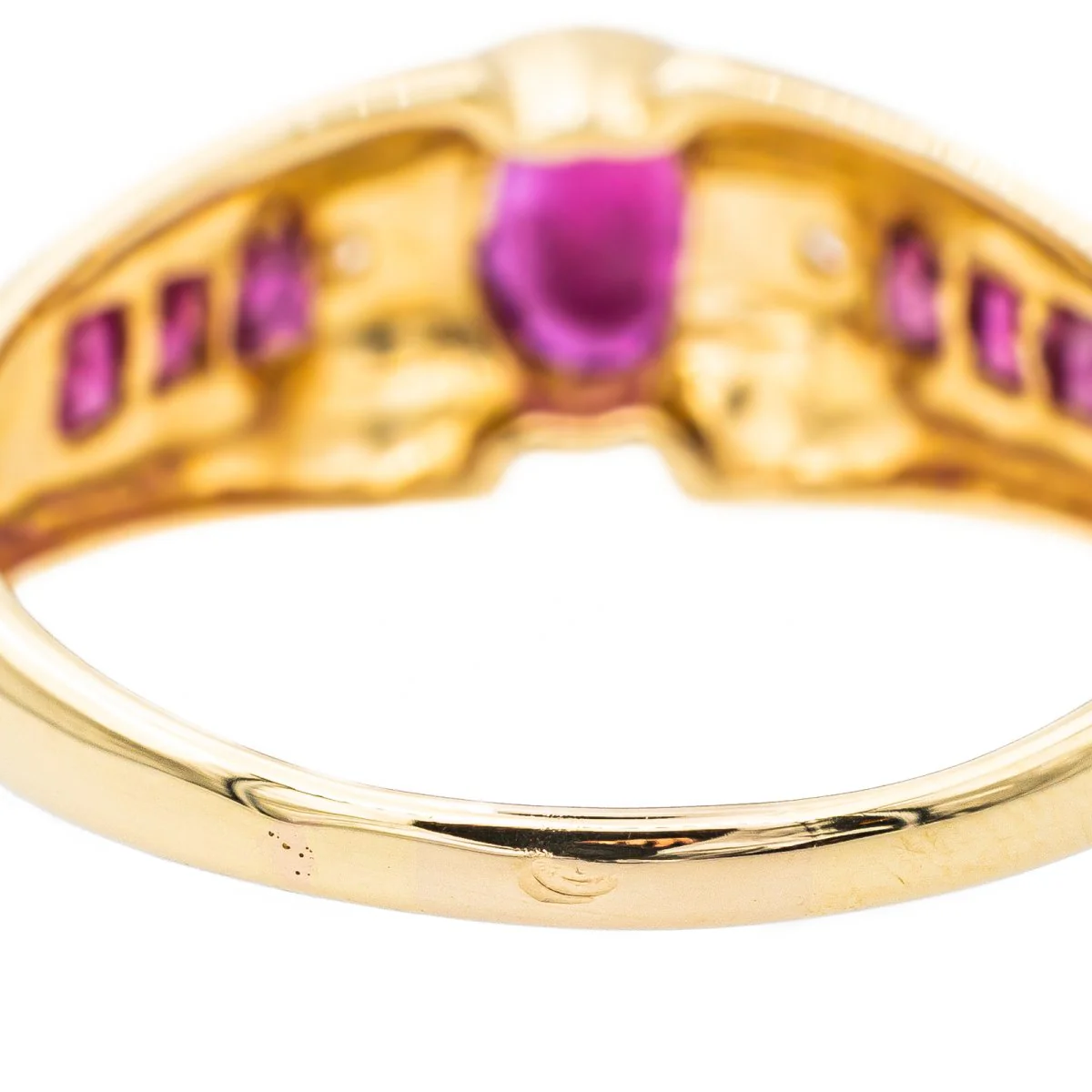 Bague Or jaune Rubis - Image 7