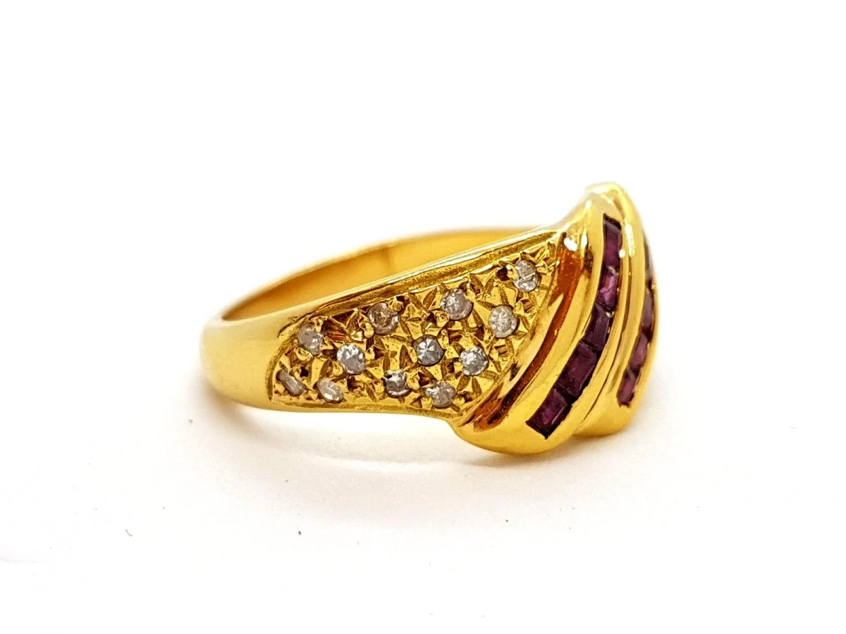 Bague Or jaune Rubis - Image 3