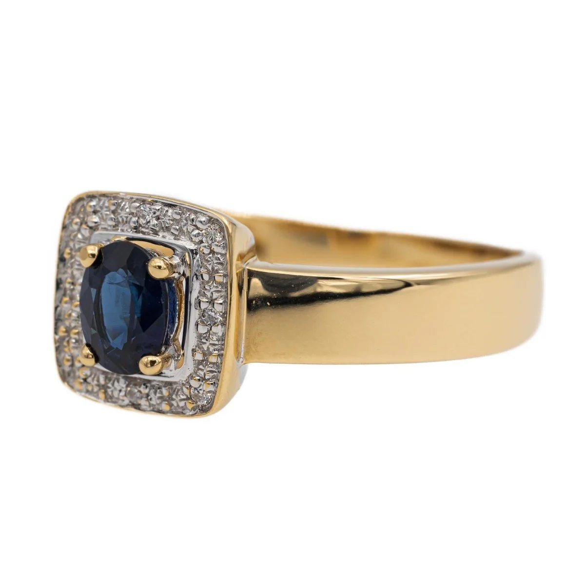 Bague Or jaune Saphir - Image 3