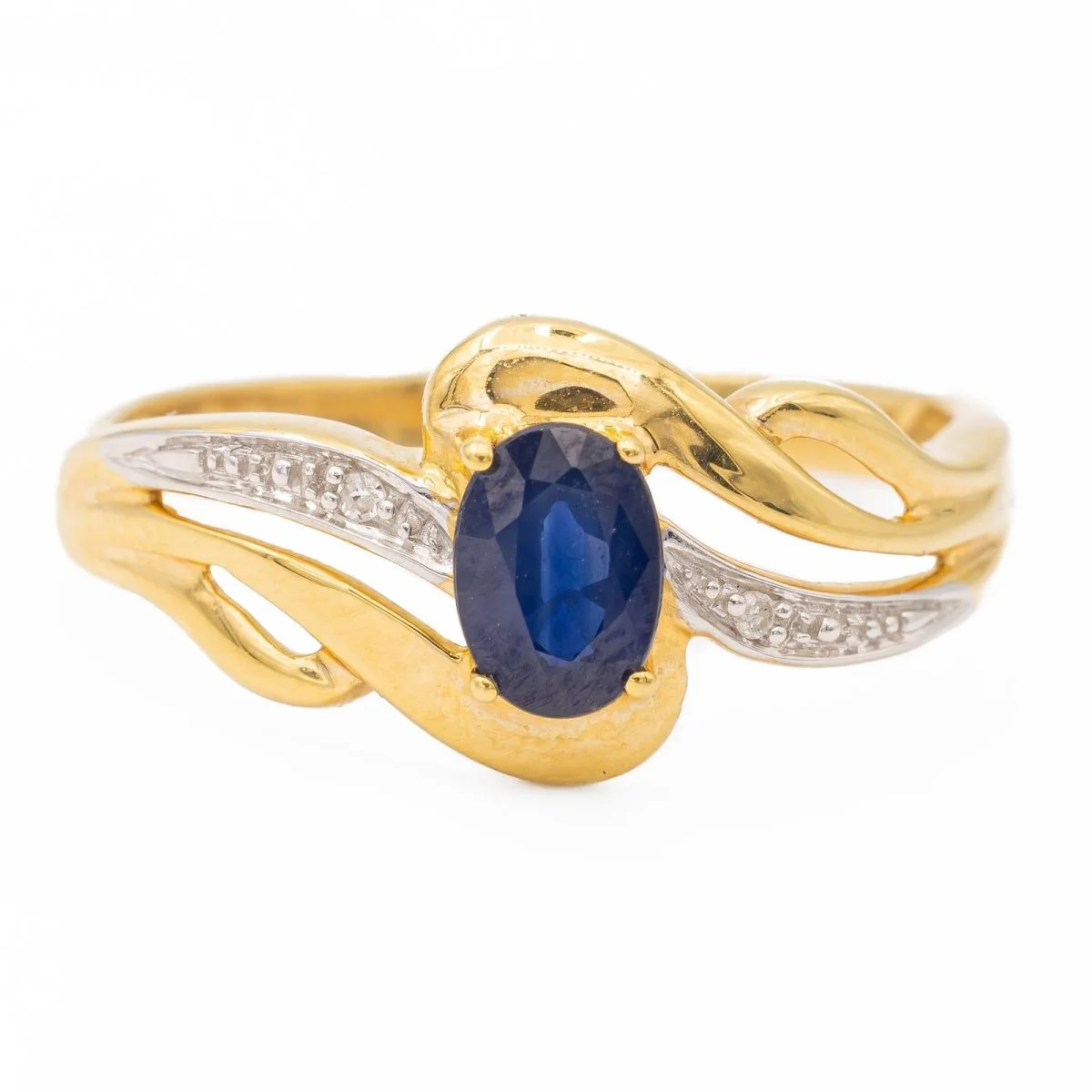 Bague Or jaune Saphir