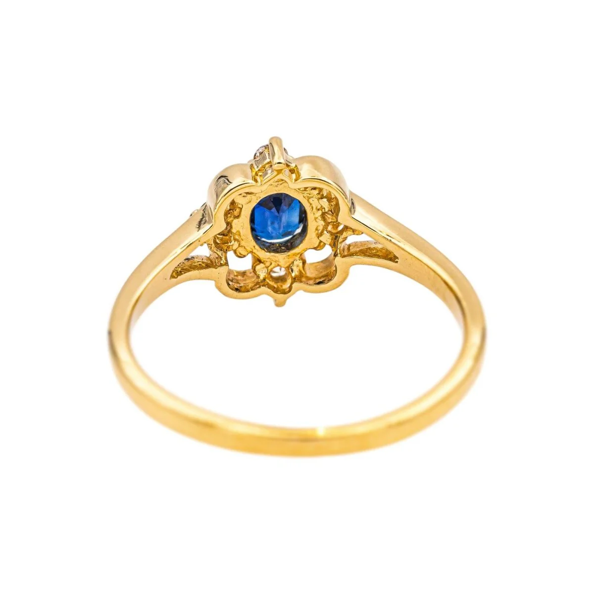Bague Or jaune Saphir - Image 12