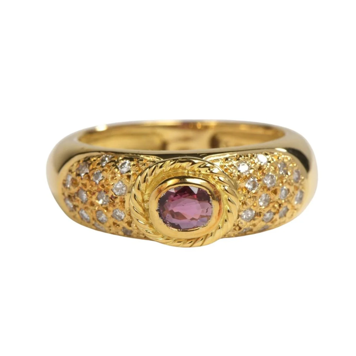 Bague Or jaune Saphir