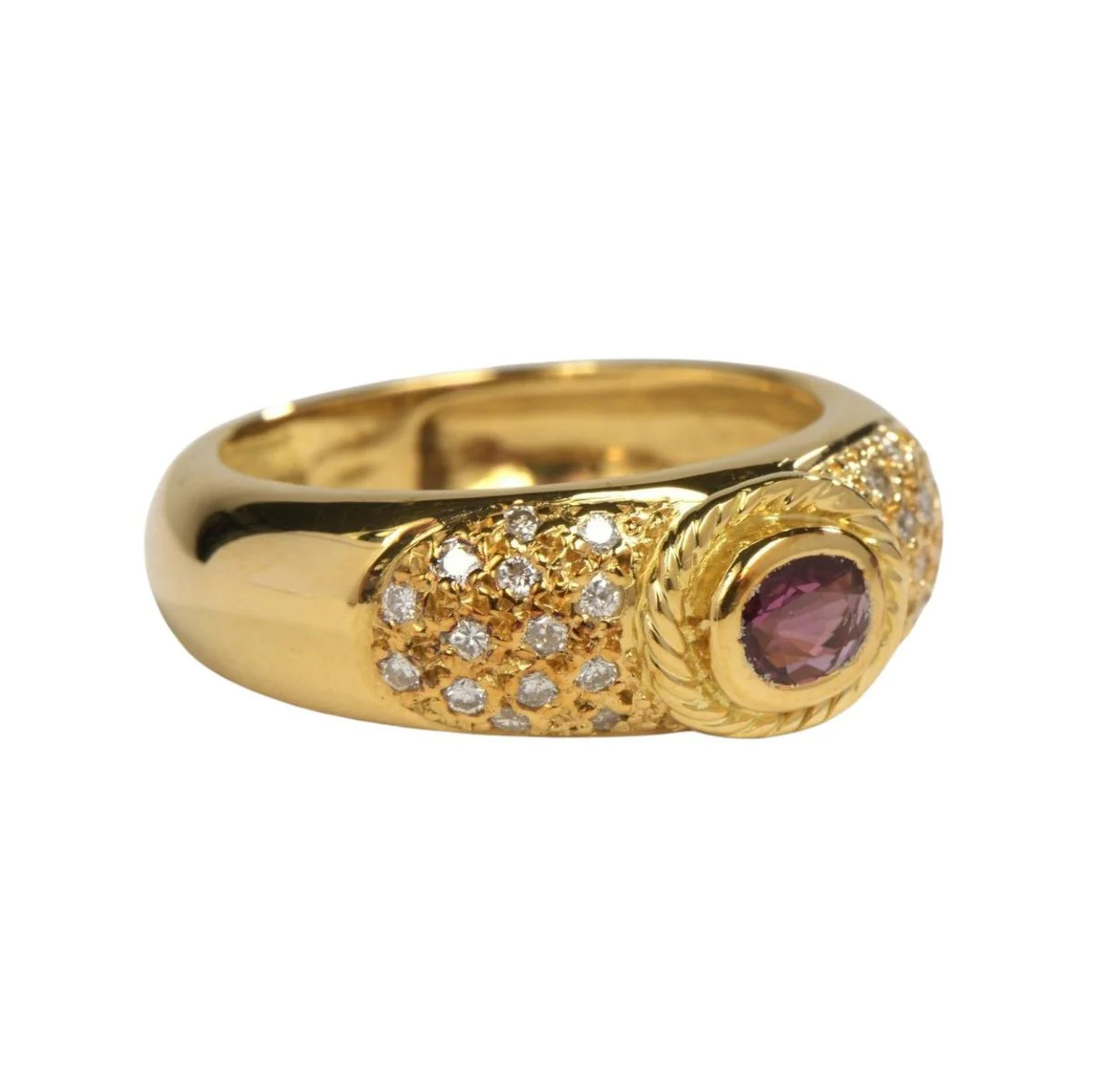 Bague Or jaune Saphir - Image 3