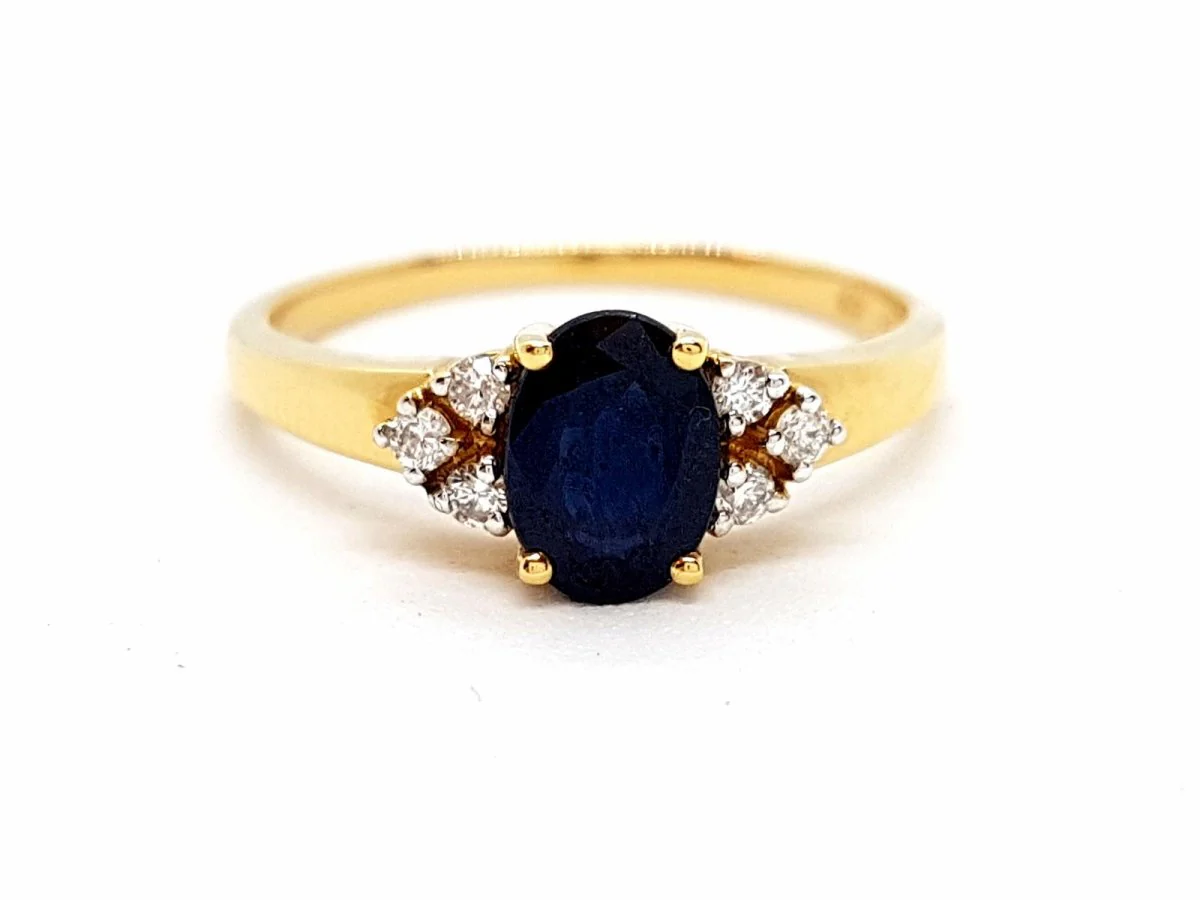 Bague Or jaune Saphir