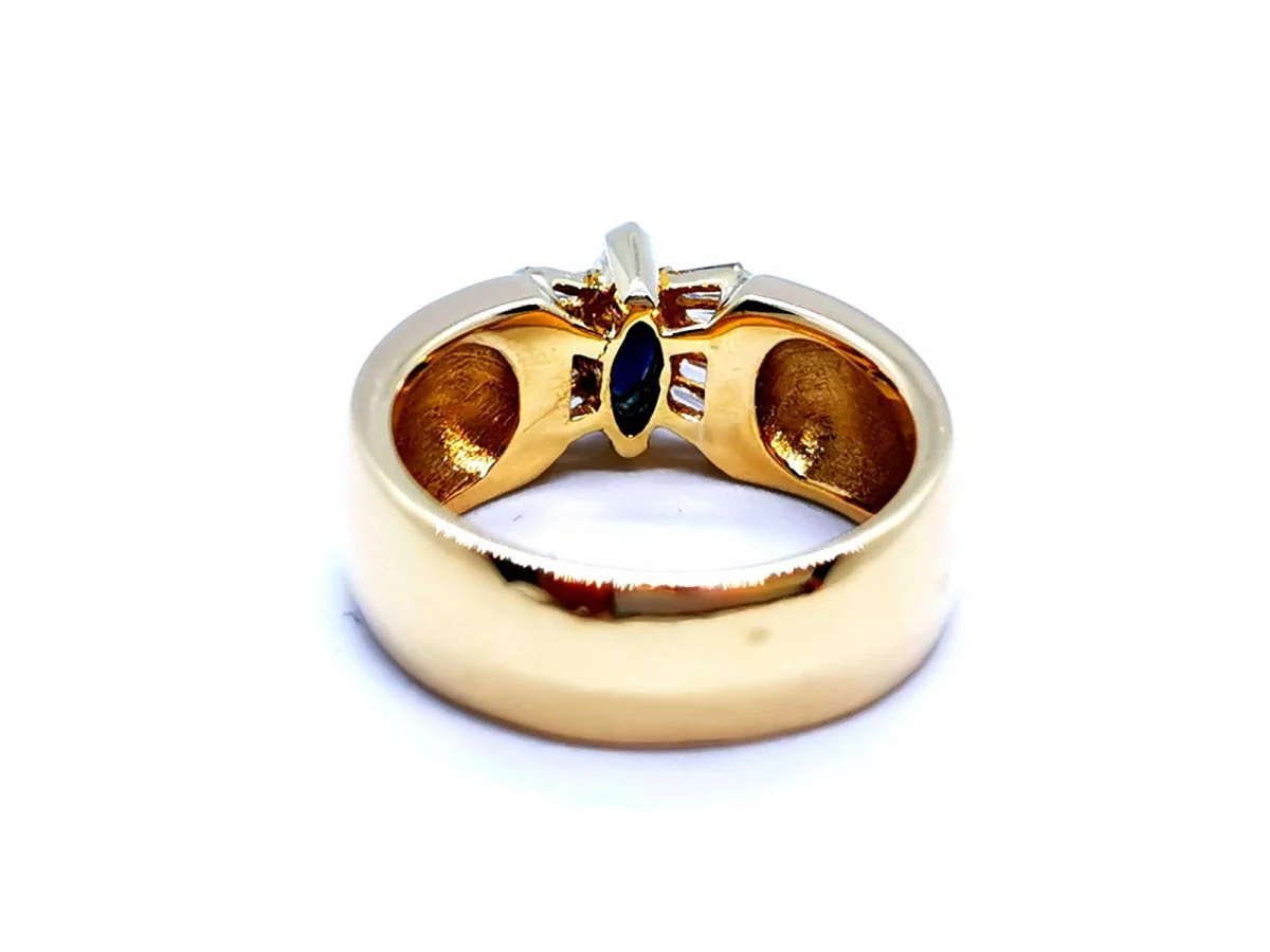 Bague Or jaune Saphir - Image 5