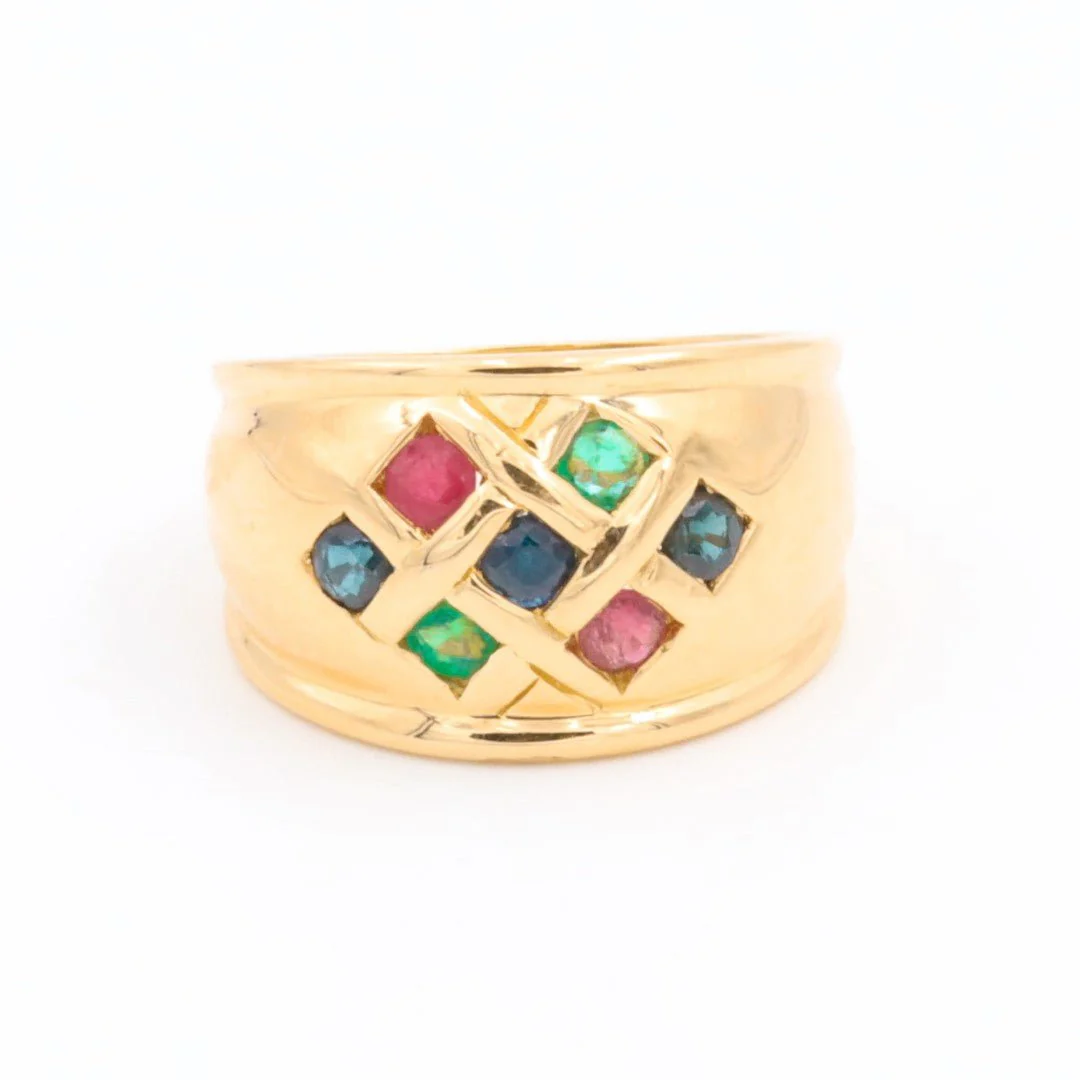Bague Or jaune Saphir - Image 6