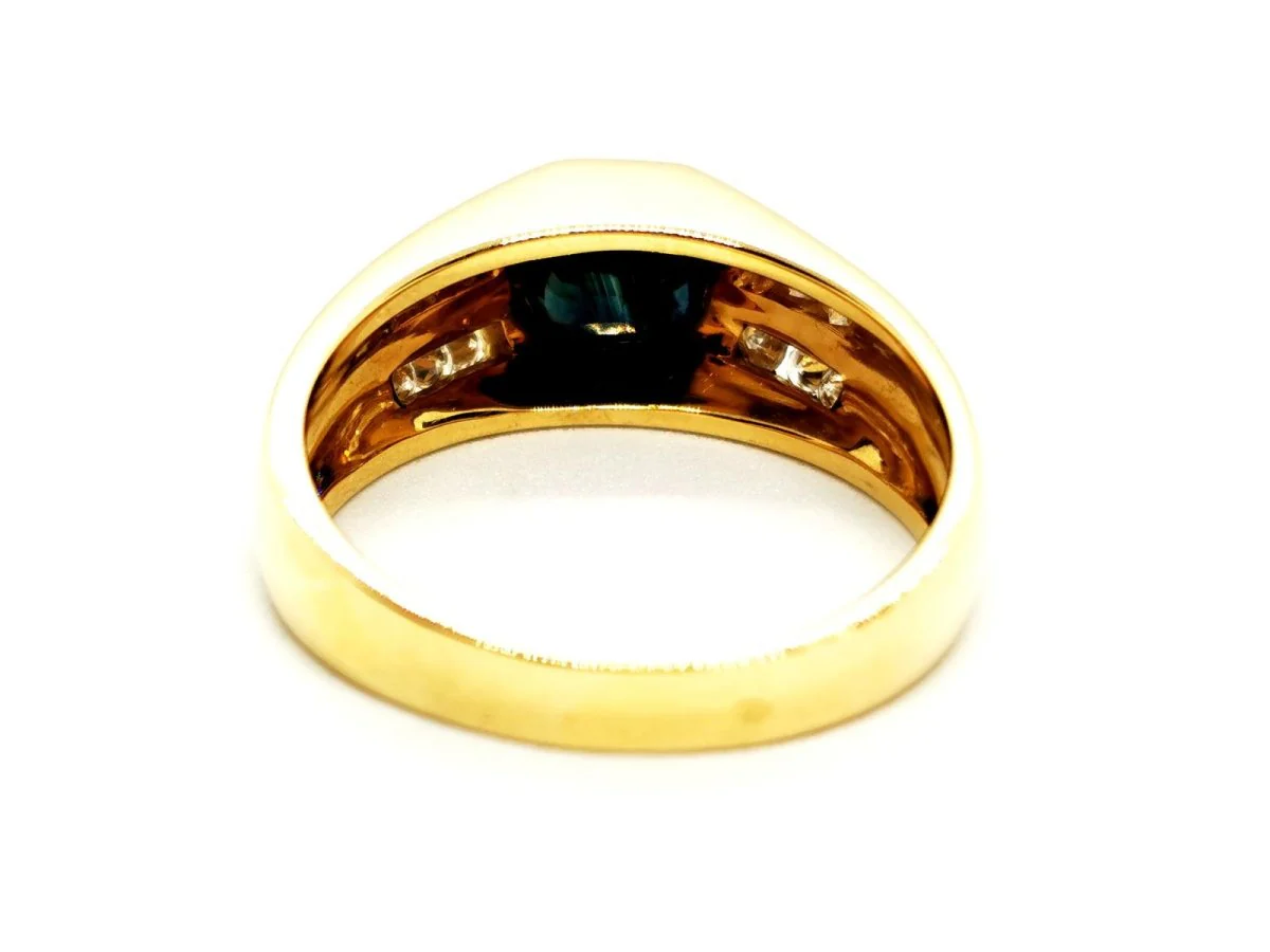 Bague Or jaune Saphir - Image 5