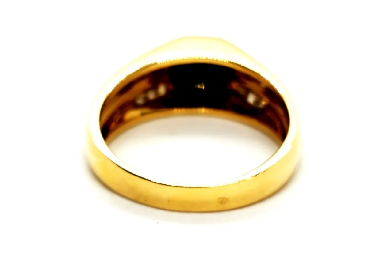 Bague Or jaune Saphir - Image 7