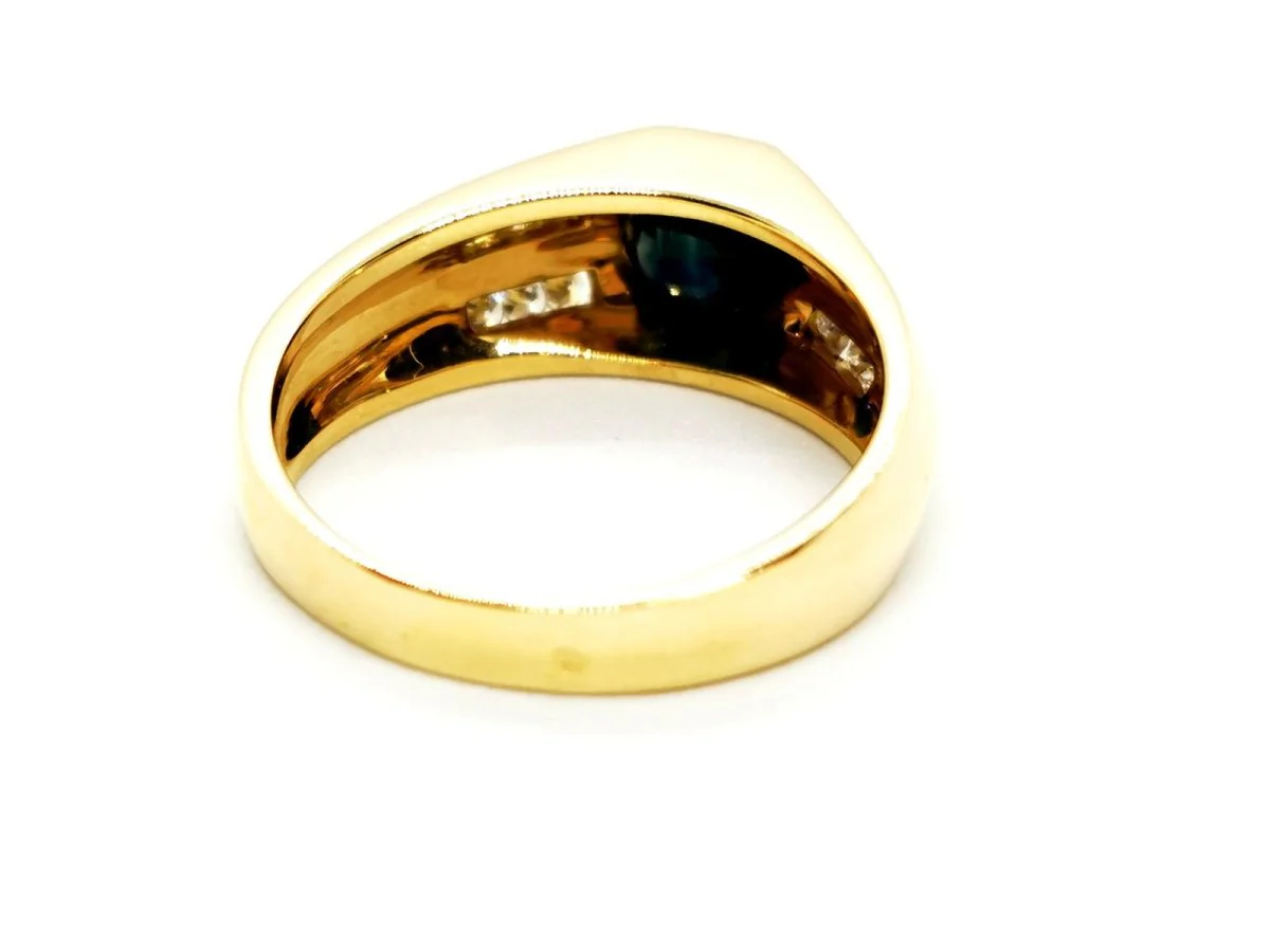 Bague Or jaune Saphir - Image 9
