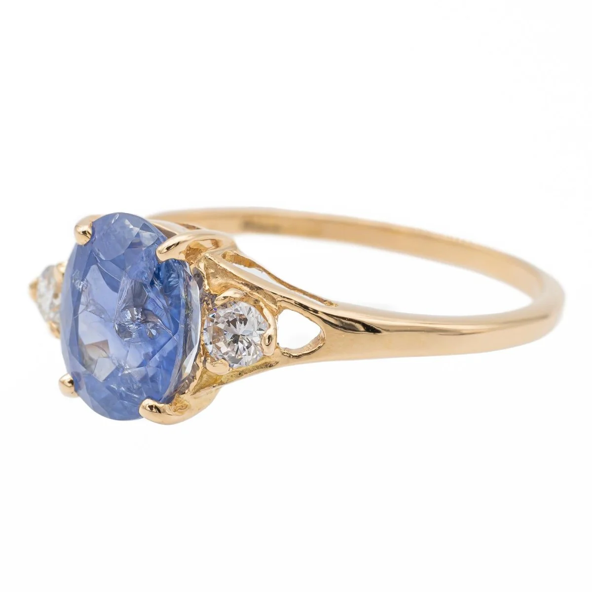 Bague Or jaune Saphir - Image 3
