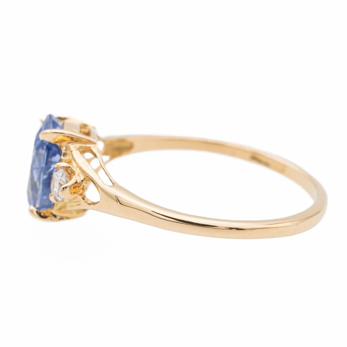 Bague Or jaune Saphir - Image 4