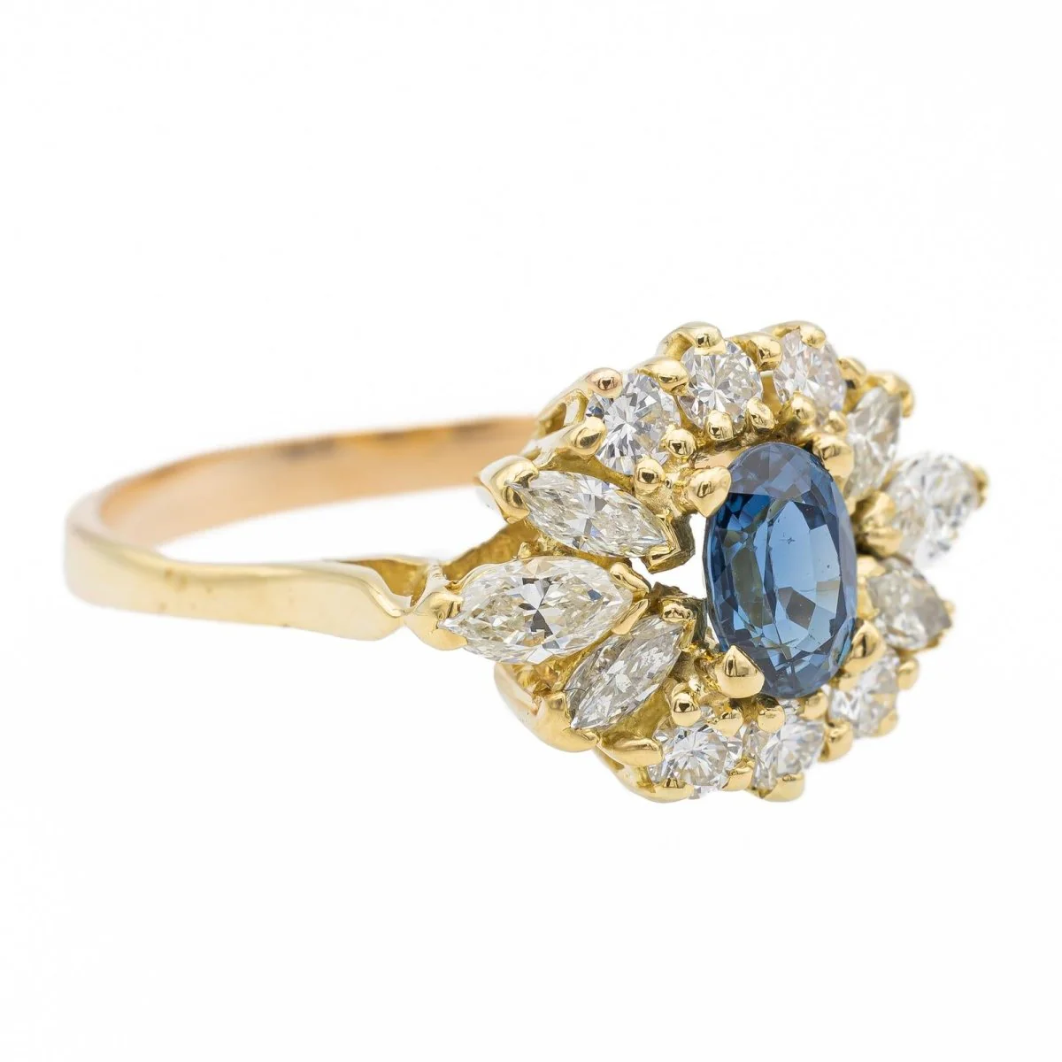 Bague Or jaune Saphir - Image 2
