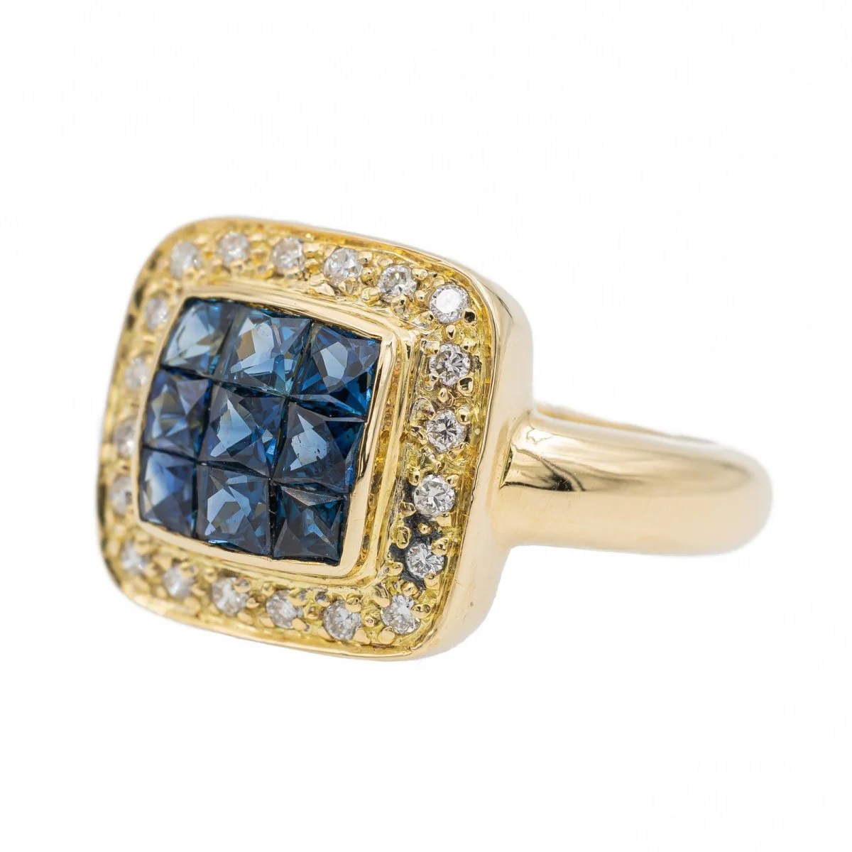 Bague en or jaune et Saphir - Image 3