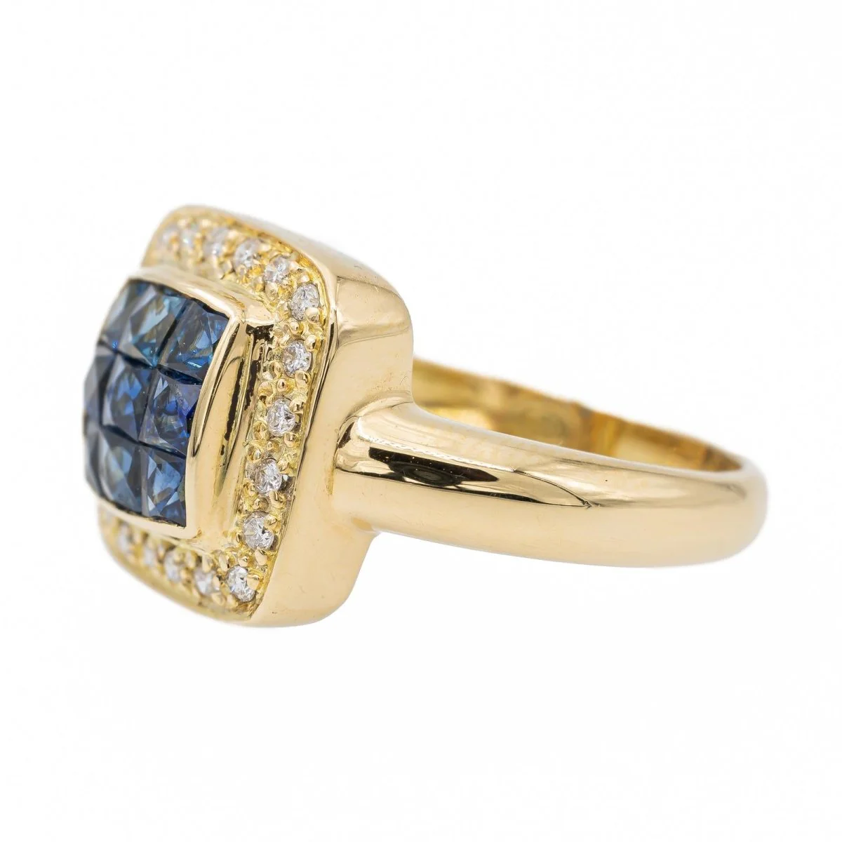 Bague en or jaune et Saphir - Image 4