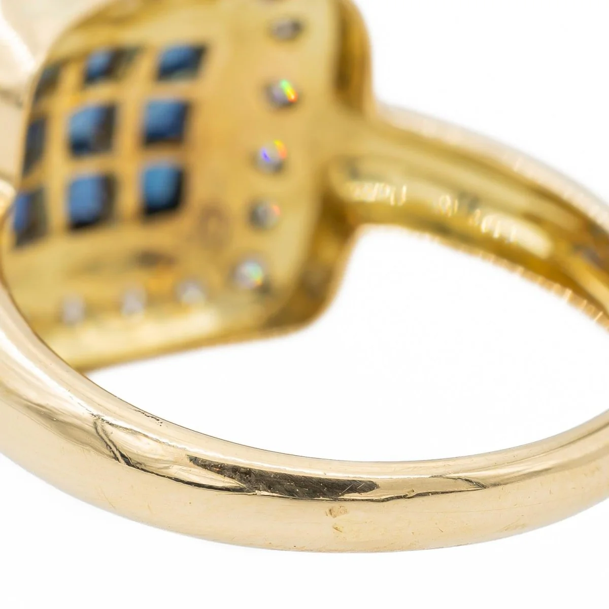 Bague en or jaune et Saphir - Image 6