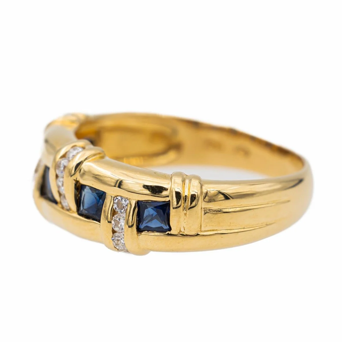 Bague en or jaune et saphir - Image 4