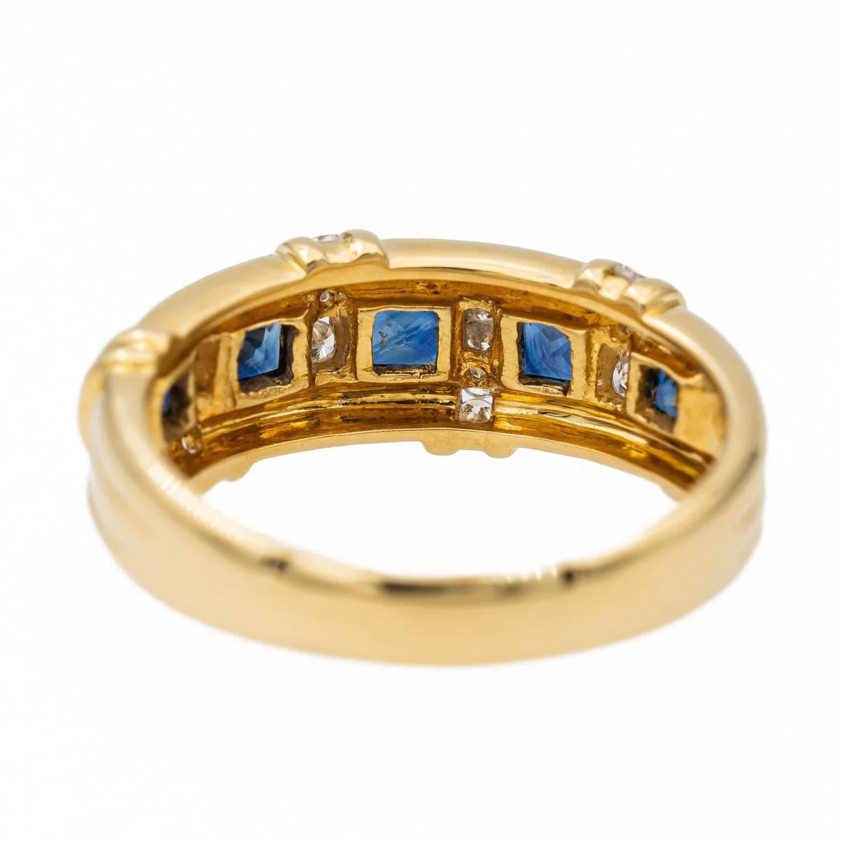 Bague en or jaune et saphir - Image 5