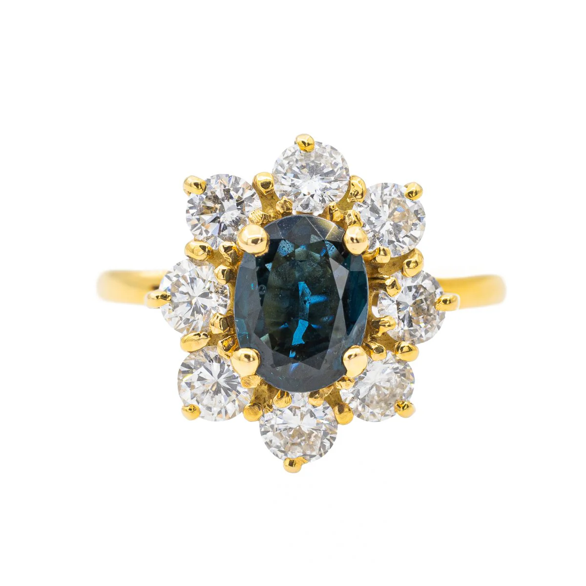 Bague en Or jaune et Saphir