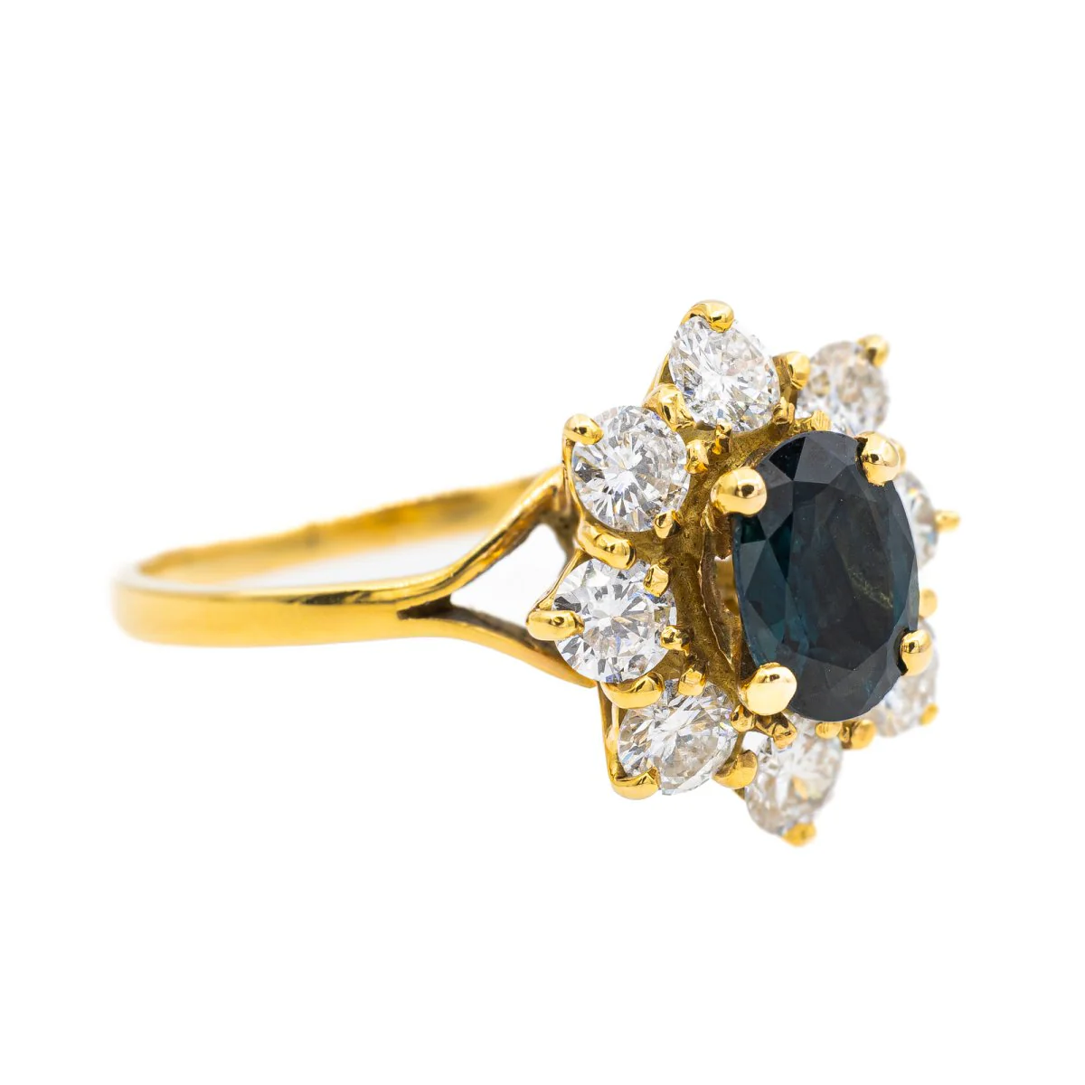 Bague en Or jaune et Saphir - Image 7