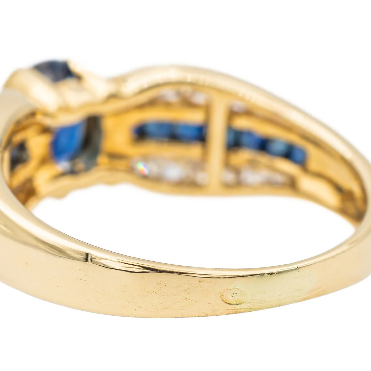 Bague Or jaune Saphir - Image 5