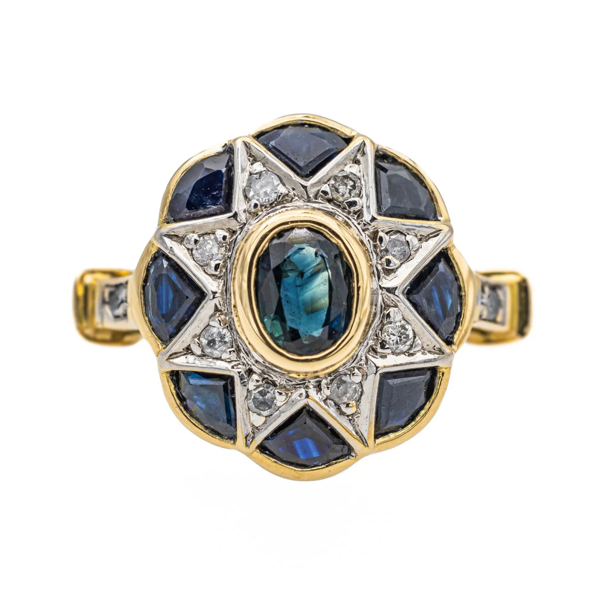 Bague Or jaune Saphir