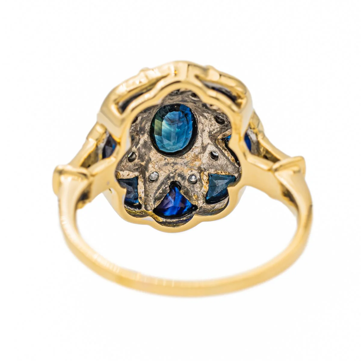 Bague Or jaune Saphir - Image 5