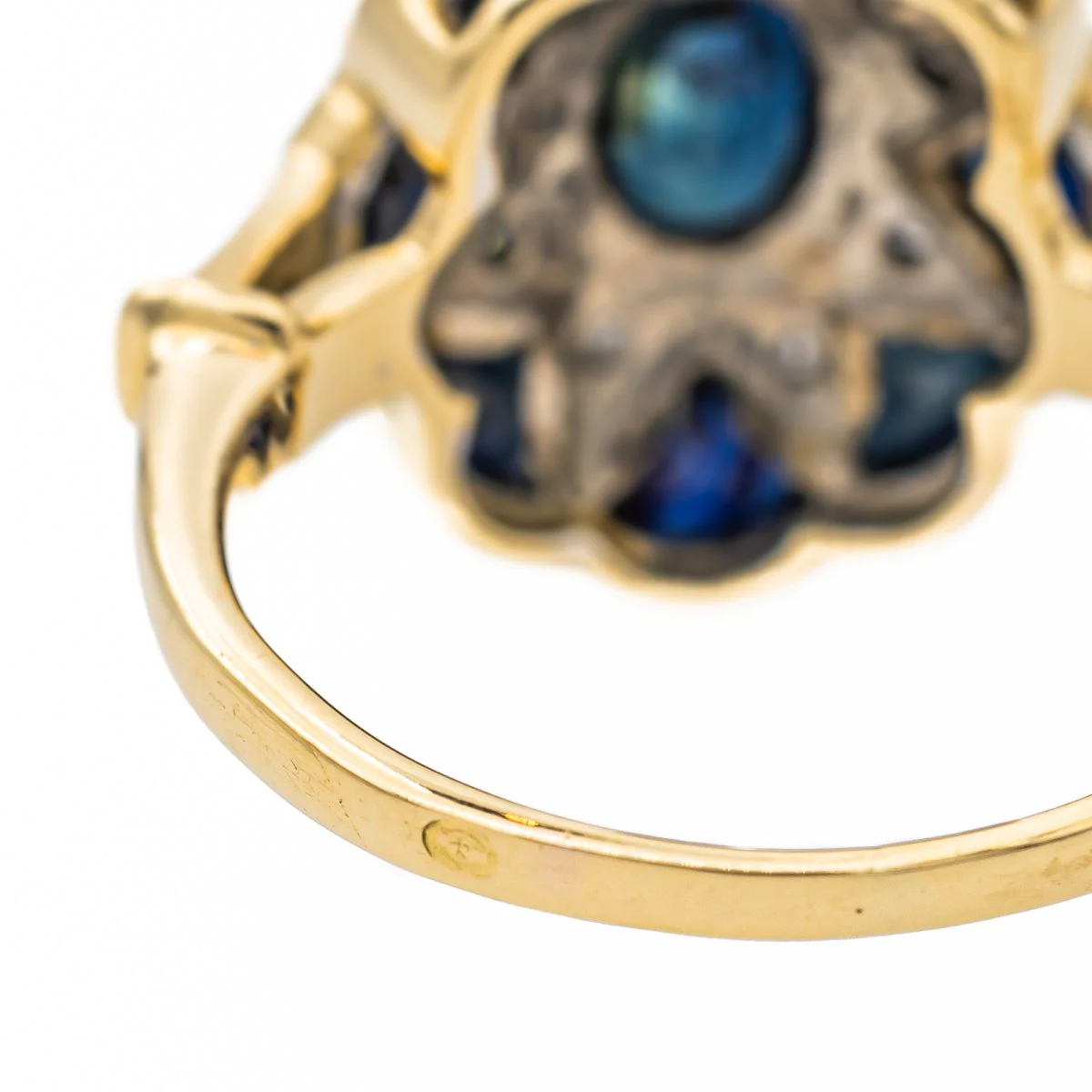 Bague Or jaune Saphir - Image 6