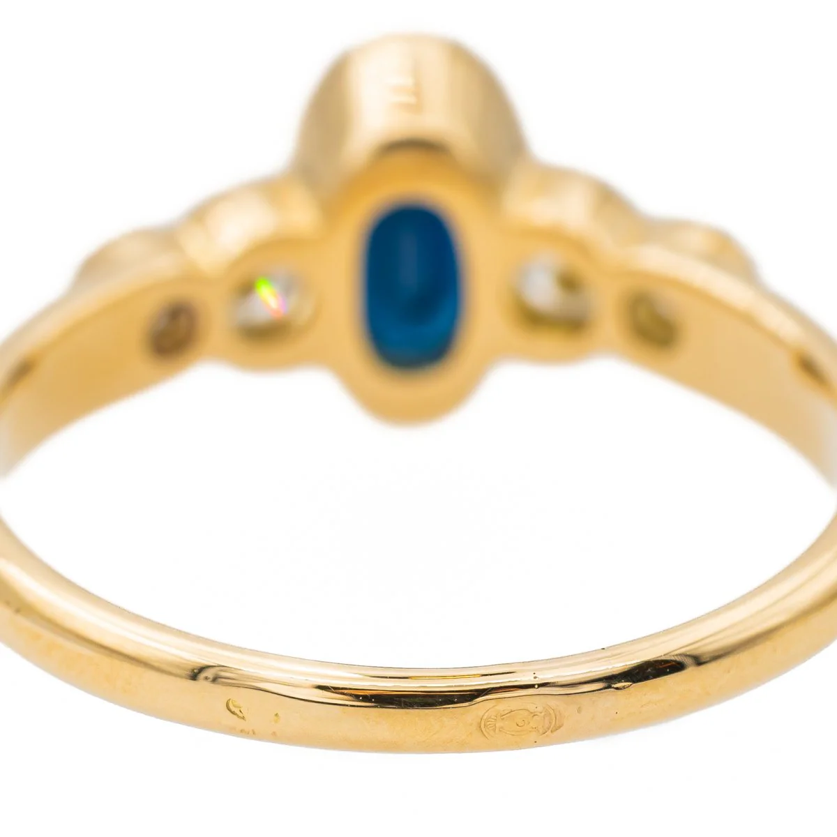 Bague Or jaune Saphir - Image 6