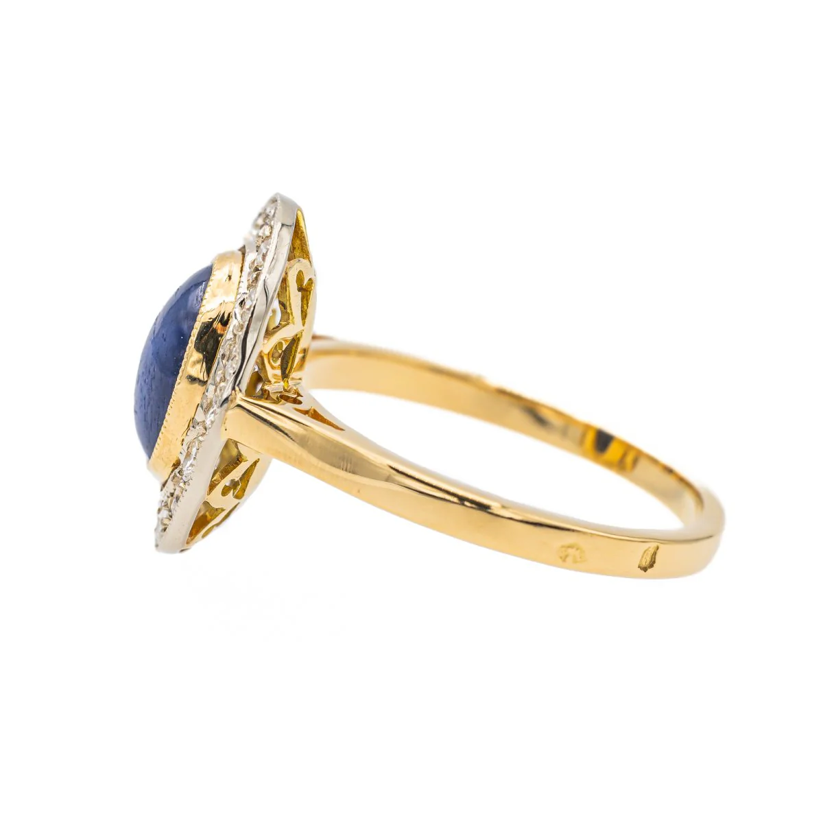 Bague Or jaune Saphir - Image 4