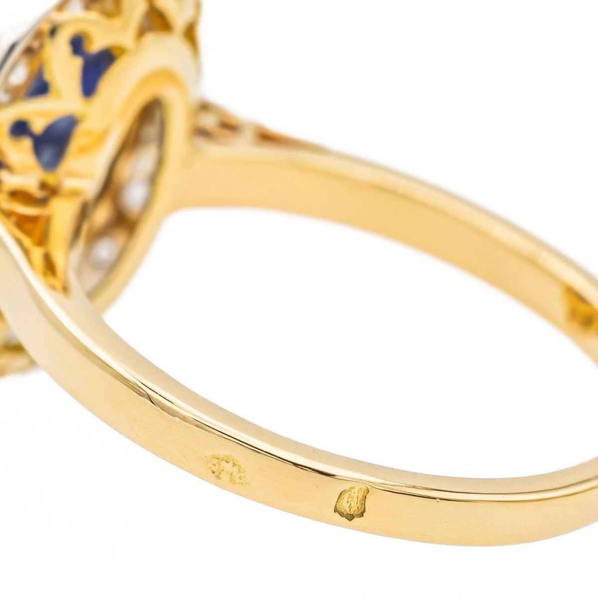 Bague Or jaune Saphir - Image 6