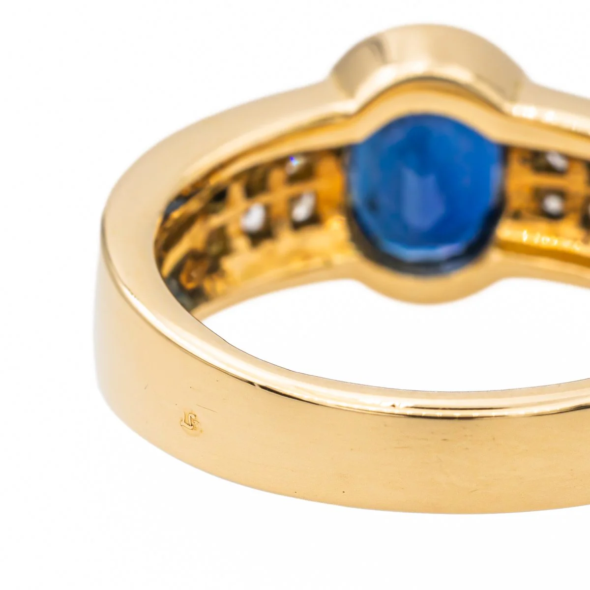 Bague Or jaune Saphir - Image 6