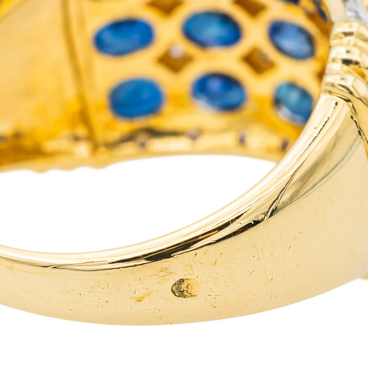 Bague Or jaune Saphir - Image 7